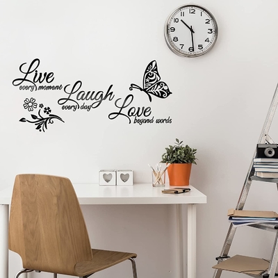 Etiquetas inspiradas da parede do espelho de Live Every Mom Words Acrylic para o riso cada dia