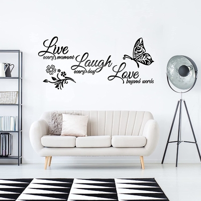 Etiquetas inspiradas da parede do espelho de Live Every Mom Words Acrylic para o riso cada dia