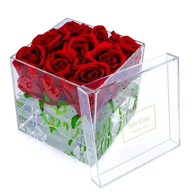 Caixa de armazenamento acrílica acrílica de PMMA para o presente de casamento do dia de Valentim