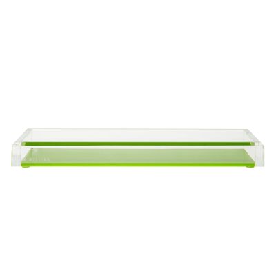 Bandeja acrílica verde de Tray Display Plastic Desk Organizer das paliçadas