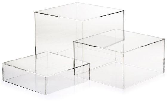 caixa de exposição acrílica de 5x5 4x4 3x3 3 da coleção partes da caixa do museu
