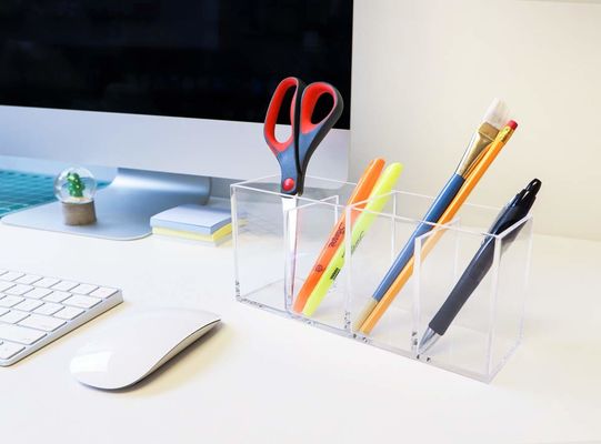 Da caixa acrílica transparente da escova de 4 grades habilidade fina para o escritório