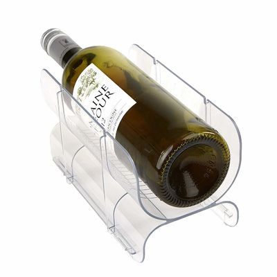 Sistema plástico acrílico modular do armazenamento do refrigerador do suporte de garrafa do vinho