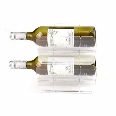 Sistema plástico acrílico modular do armazenamento do refrigerador do suporte de garrafa do vinho