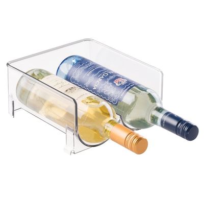 Resistência de impacto acrílica plástica do suporte de garrafa do vinho para as bancadas da cozinha empilháveis