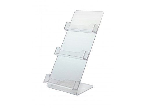 O suporte de cartão acrílico da placa clara acrílica de 3 entalhes indica multi segmentos
